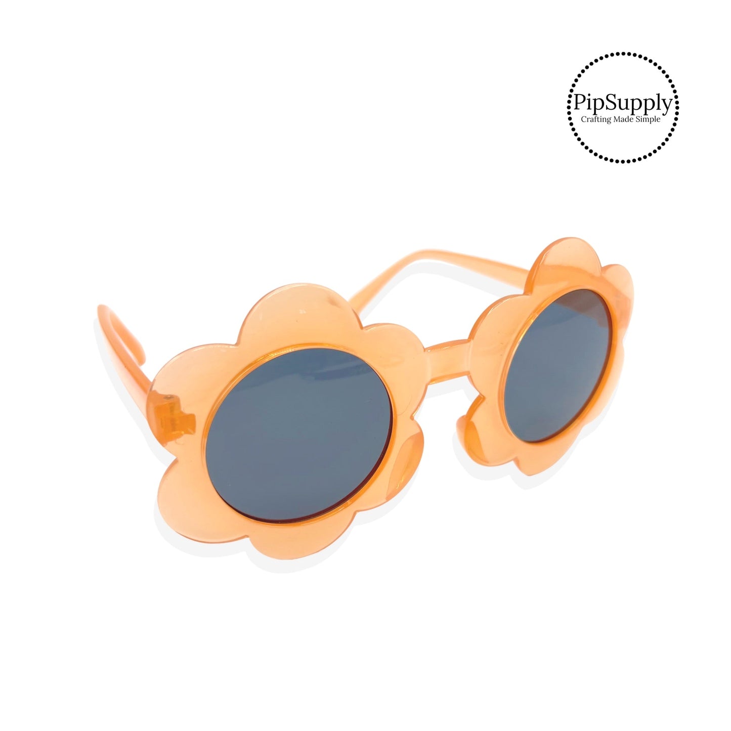 Orange Flower Petal Translucent Kid Sunglasses