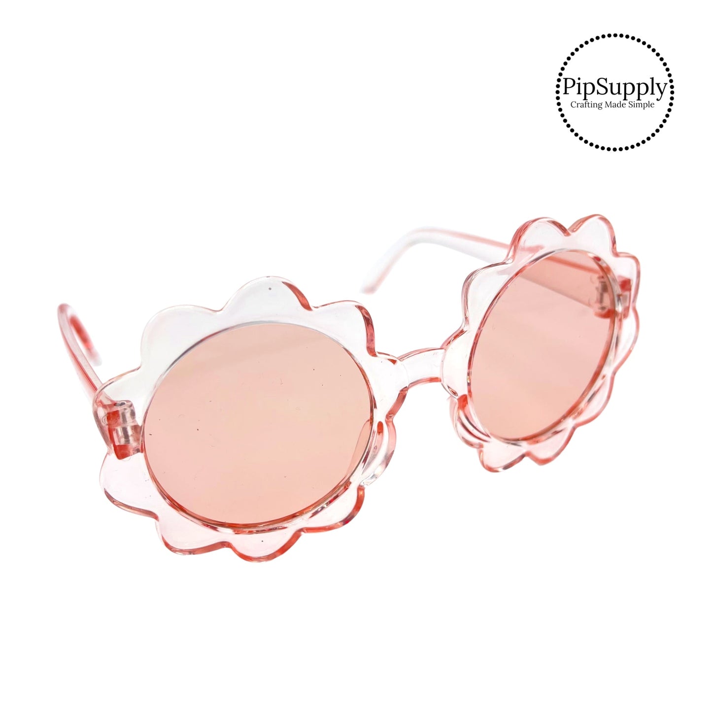 Light Pink Flower Petal Translucent Kid Sunglasses