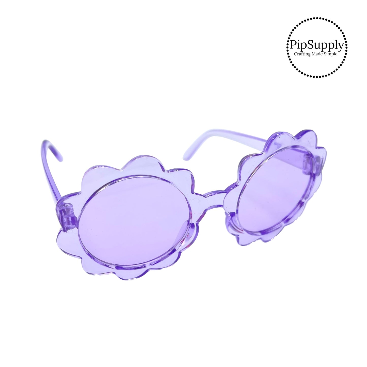 Purple Flower Petal Translucent Kid Sunglasses