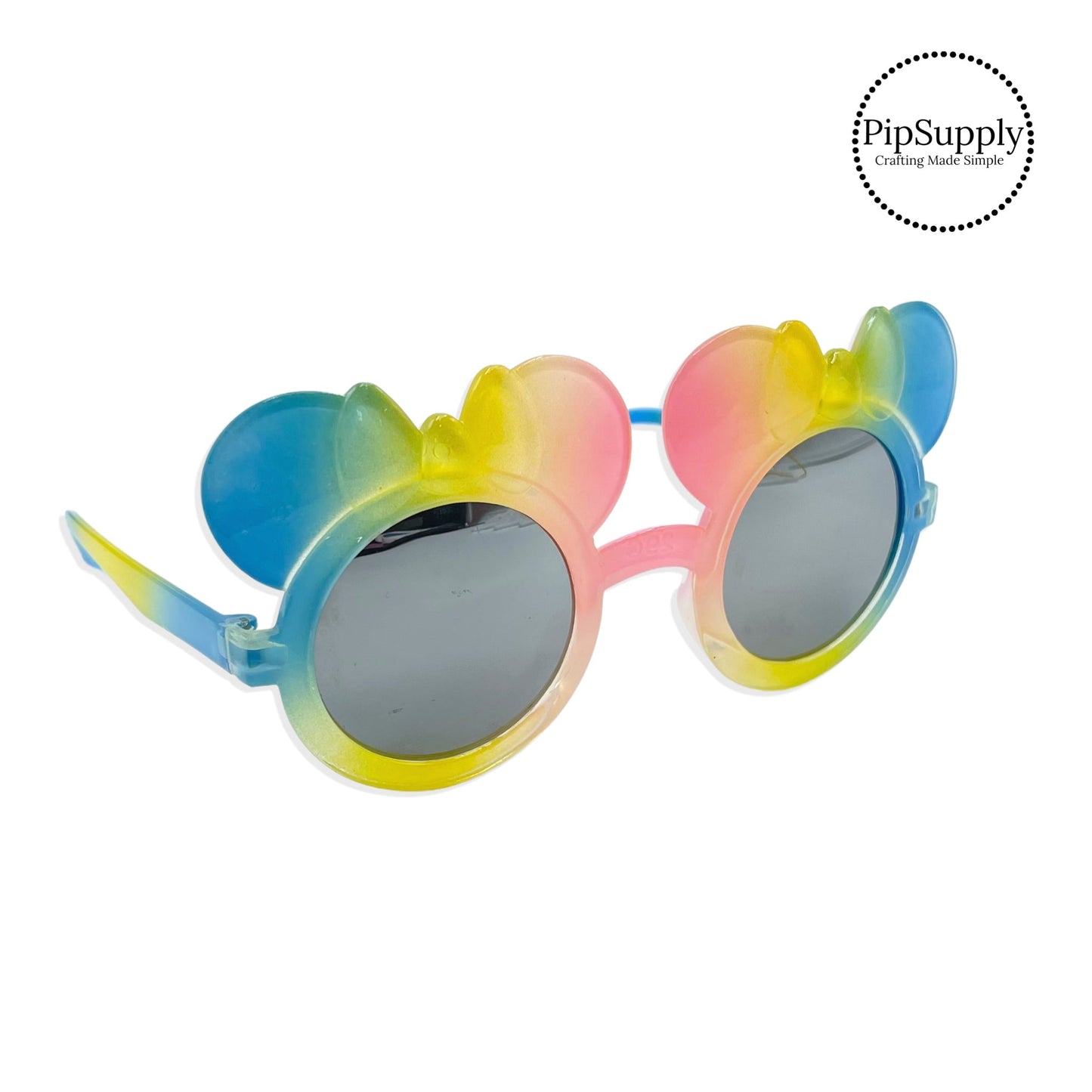 Yellow and Pink Ombre Mouse Kid Sunglasses
